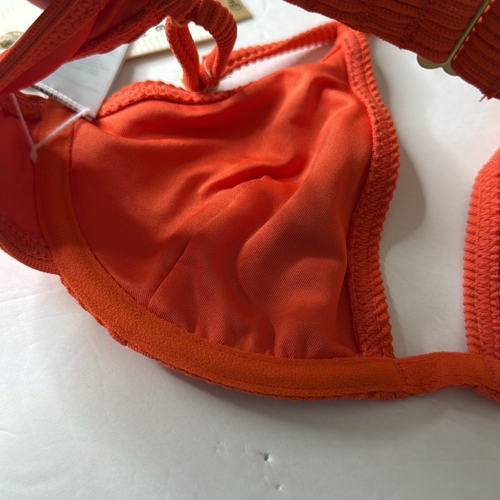 Billabong Tanlines Reese Underwire Bikini Swim Top Coral Craze Orange Small - Picture 11 of 12
